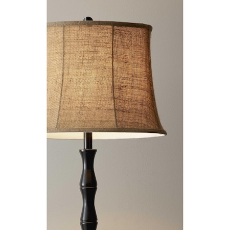 Homeroots Black Metal Textured Pole Floor Lamp 372478